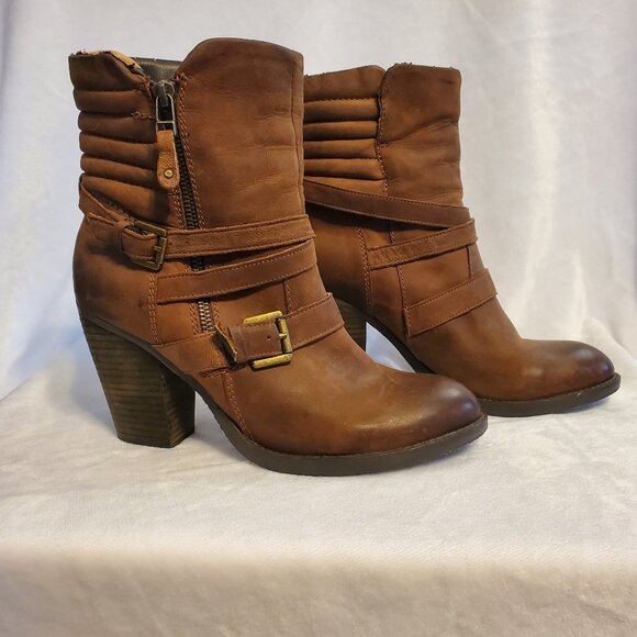 Genuine Leather Steve Madden Raleigh Over-Ankle Boots sz 10 - Picture 1 of 7